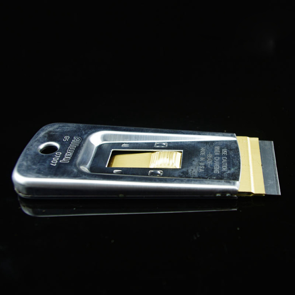 

4.5*9.5cm Car wrap squeegee Car Window Glass Wall Paper cleaning spatula Retractable Razor Blade Scraper MO-138