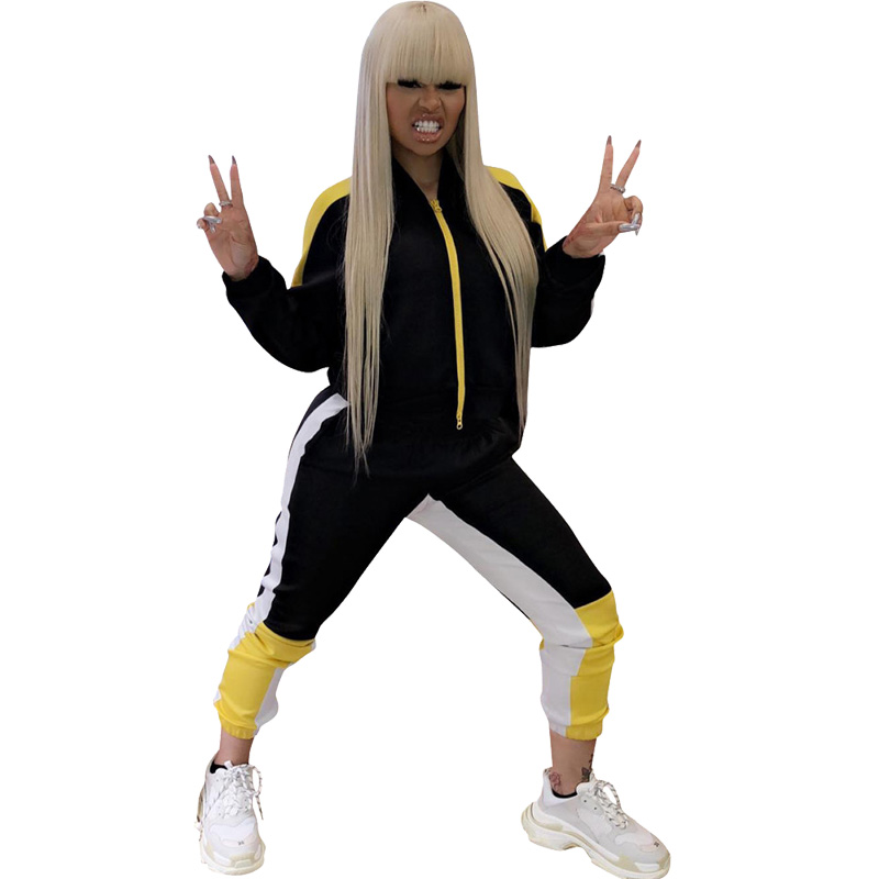 yellow sweatsuit set womens