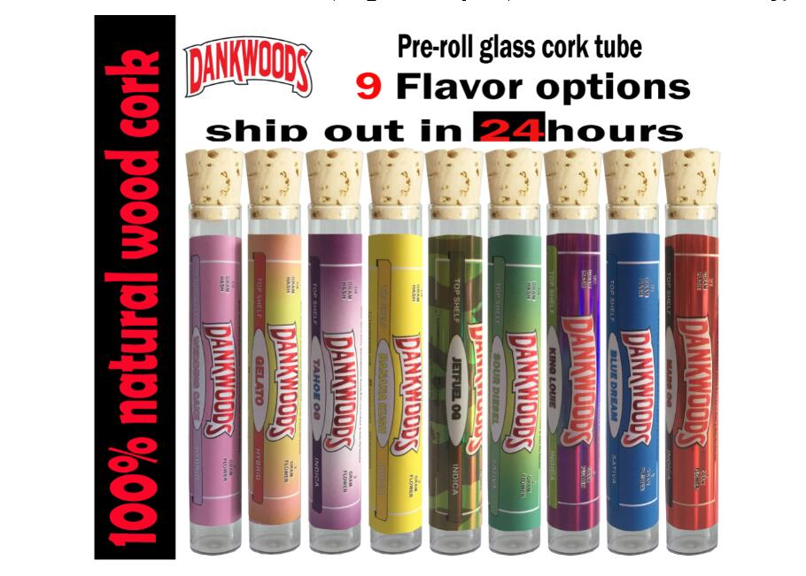 

Dankwoods with Natura Cork Glass Tube w/ Cork Top - 120mm Blunt/Joint tube Glass for Pre-rolled Backwoods Dankwoods cork tube packaging