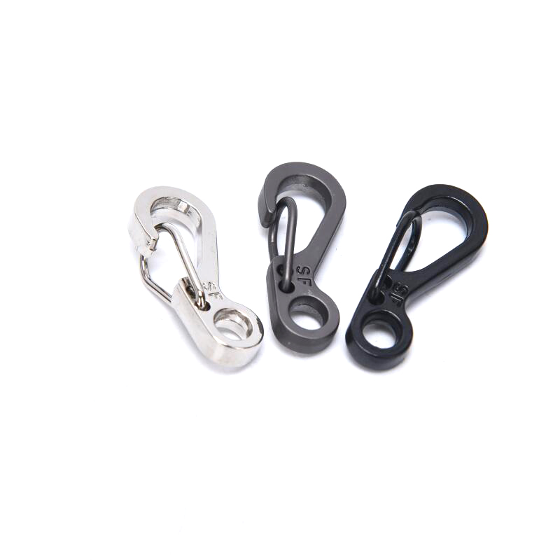 

10pcs/lot Mini Carabiner Bottle Hook Key Ring Spring Buckle Snap Alloy Camping Key Ring Accessories