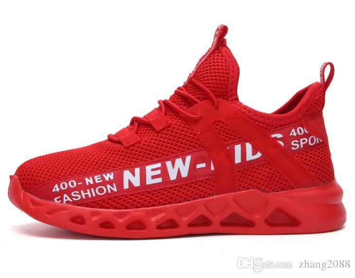 

New 2020 kids shoes Children casual sports running shoes youth boys basketball shoes girls designer shoe fashion Kids Sneakers, Black