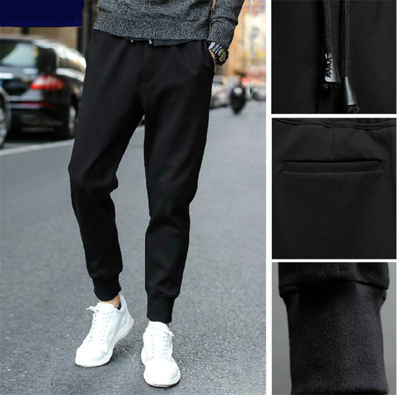 

Januarysnow Casual Mens Haren Pants For Male Sweatpants Hip Hop Pants Streetwear Trousers Men Clothes Track Joggers Man Trouser, Black
