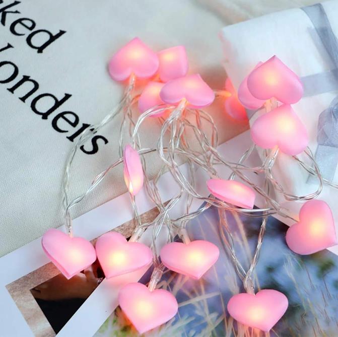 

10leds 20leds 40leds Led Love Heart Wedding String Fairy Light Holiday Christmas Lighting Garland for Party Girl Bedroom Decor