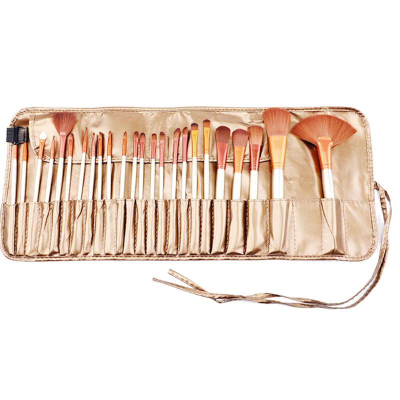 

24pcs Makeup Brush Set Cosmetic Holder Professional Face Blending Brush Foundation Blush Eyeshadow Concealer Golden