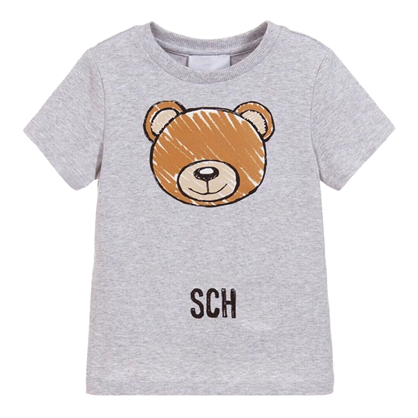 Toddler Boys Girls Kids Cute Tops California Star and Bear Print Short Sleeve Fashion White T Shirt Blouse