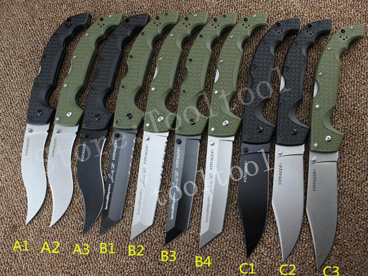 

Cold Steel 29AT Large Voyager Folding knife Lockback Tactical Hunting Folding Pocket Knife hunting camping Hiking tools