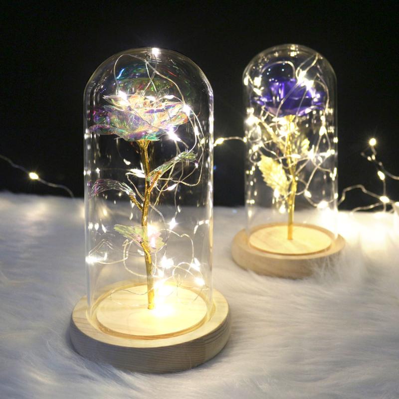 

Artificial Dried Flower Rose Rose In A Flask Wedding Home Decorating Artificial Flowers Lace Decorative, Gold with box