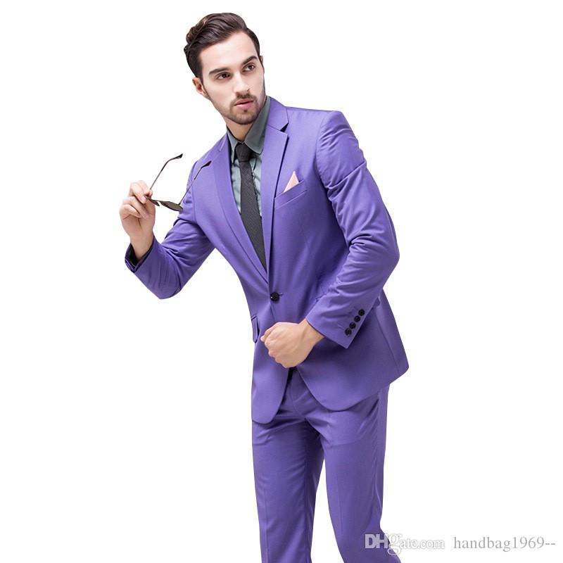 Handsome Man Work Suit Prom Party Clothes Mens Coat Trousers Tie Sets Groom Tuxedos Customize (Jacket+Pants+Tie) H:850