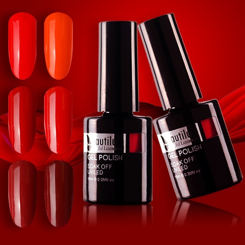 

Wine Cherry Burgundy Red Color Nail Gel Polish Soak Off UV LED Nails Art Gels Nail Polish Lacquer 10ml, 001-012