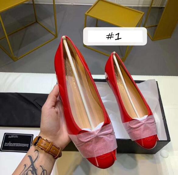 

high quality shallow mouth round flat shoes women Genuine Leather bow ballet multicolor large 35-42 Women's Shoes zss65, As shown