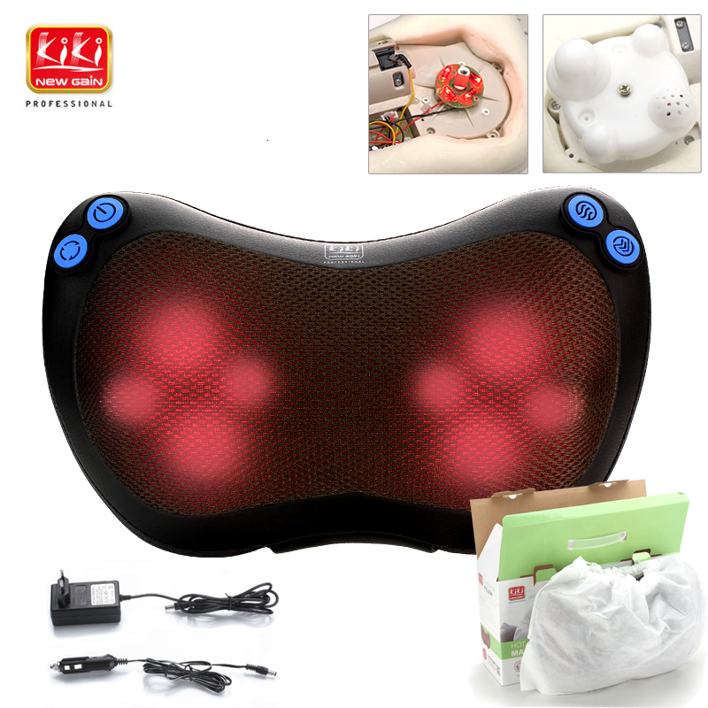

KIK NEWGAIN neck multifunction dish massager massage pillow Cushion cervical lumbar leg massager body massager shoulder 12V LY191203