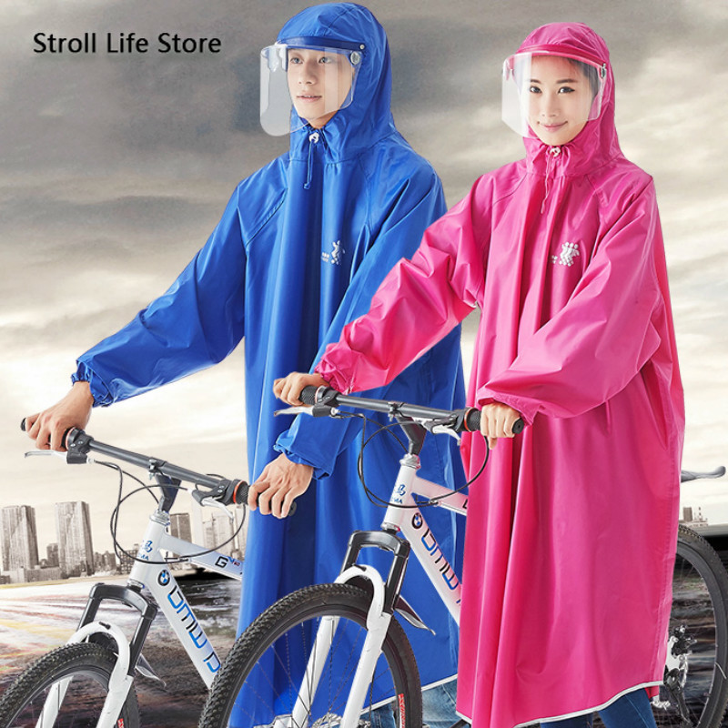 

Adult Bicycle Raincoat Women Riding Thickening Rain Coat Rain Poncho Women Jacket Electric Waterproof Coat Capa De Chuva Gift