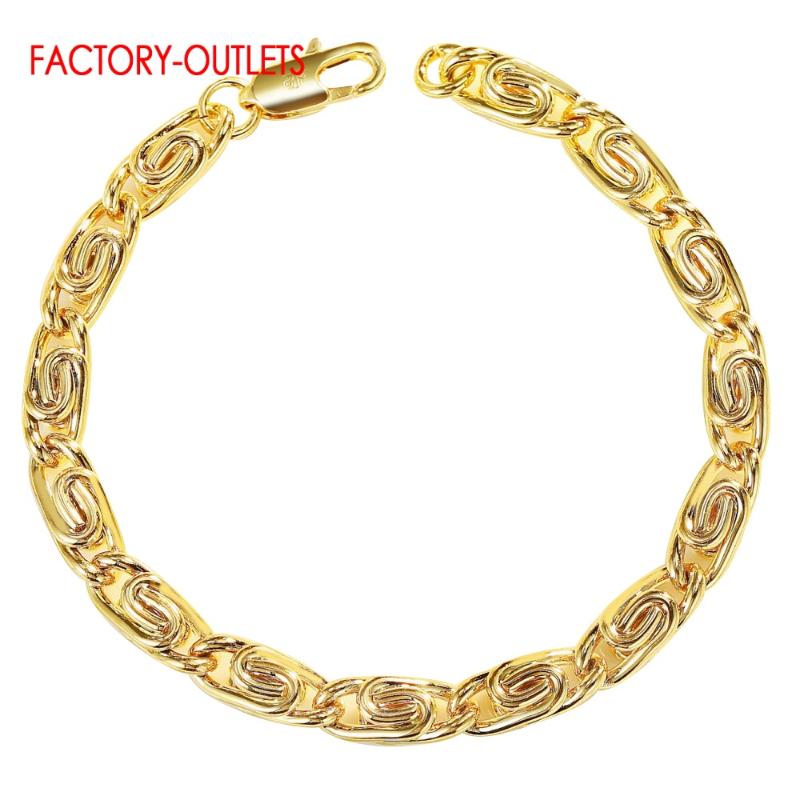 

Other Bracelets Golden Color High Quality Genuine 925 Sterling Silver Jewelry Bracelet For Women And Man Fashion Trendy