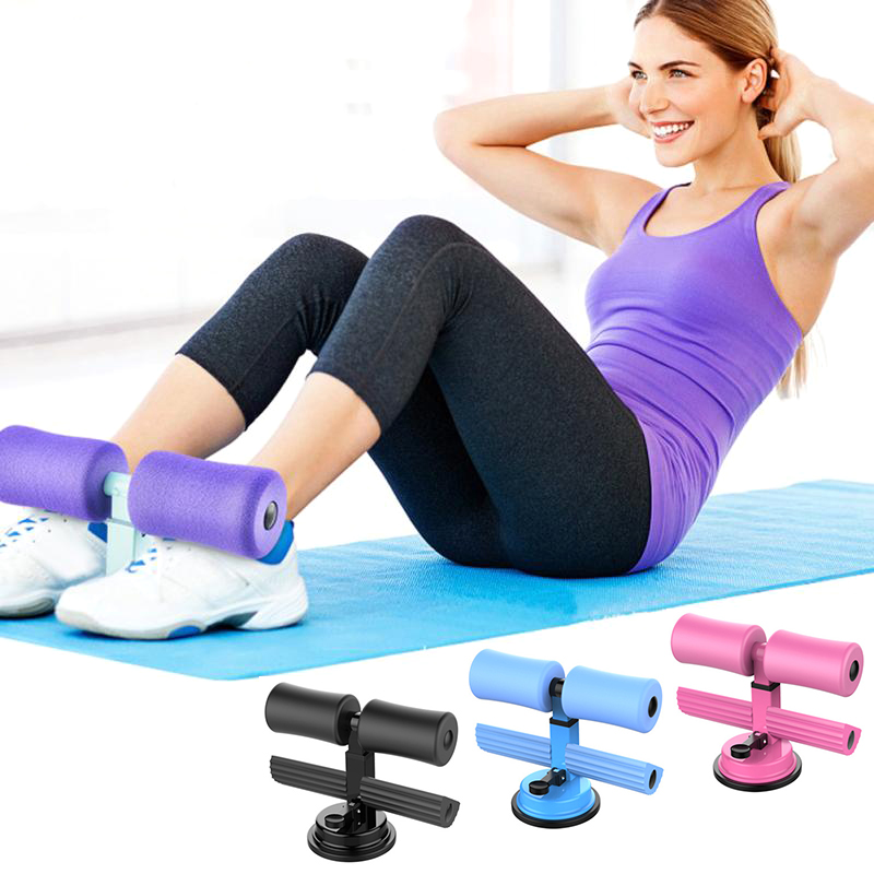 

Home Double Pole Sit-Ups Auxiliary Device Fixed Abdominals Core Workout Fitness Equipment Slimming Training Tools, Black