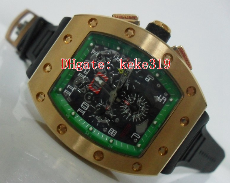 

Fashion high quality 45mm RM 005 Feili Bemasa Co., Ltd. 18K gold rubber transparent automatic mechanical men's watch, Slivery;brown