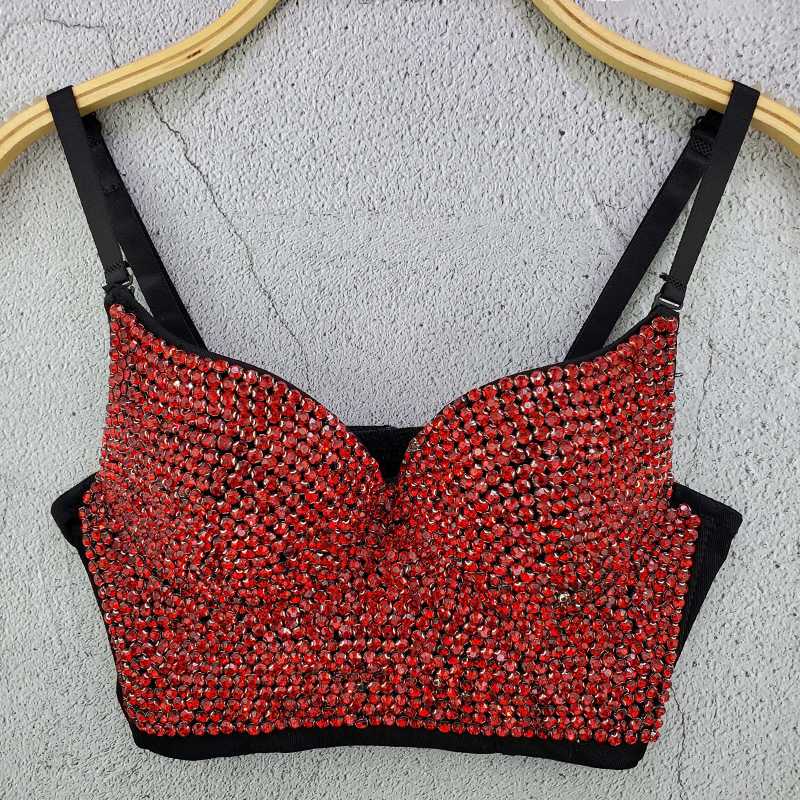 

Women Shiny Rhinestone Sexy Vest Nightclub Singer Dj Ds Dancer Performance Clothing Festival Outfit Lady Bar Rave Wear DT2350, As picture