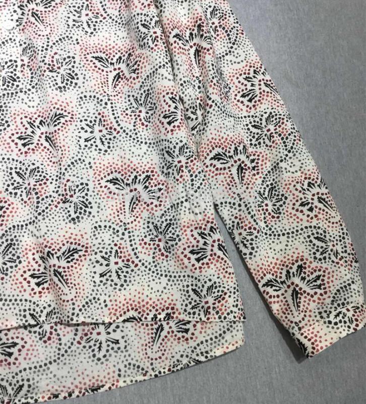 

ElfStyle] - Pasiley Print Shirt Top Round Neck Front Button up + matching print SMOCKED High Waist Mini Tier Skirt 2 pieces set