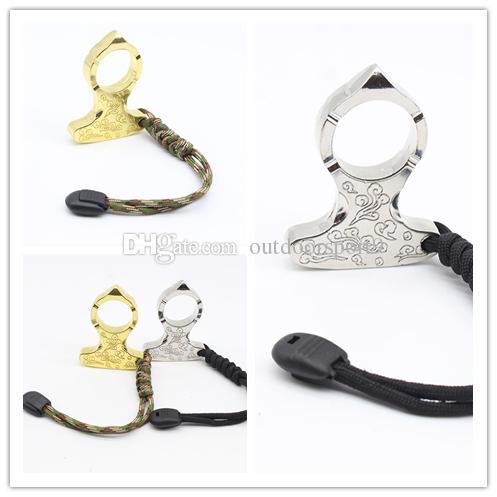 10pcs Alloy Survival Keychain Broken Window Single Finger Knuckle Duster Self defense Finger Buckle Golden Silver Brass Knuckles Dusters-image-534853088