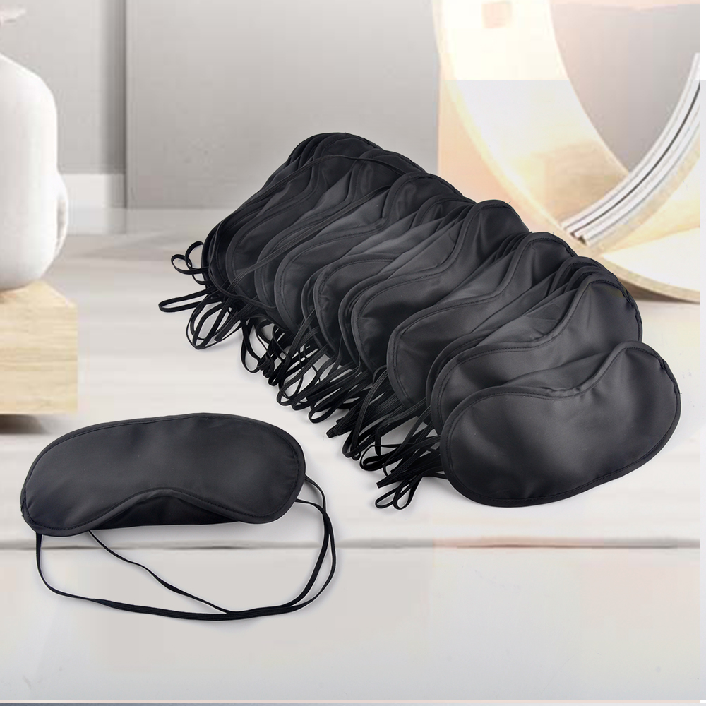 

Black Eye Mask Polyester Sponge Shade Nap Cover Blindfold Mask for Sleeping Travel Soft Polyester Masks 4 Layer free DHL