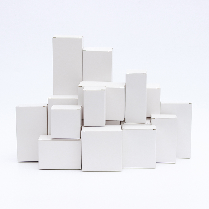 

10pcs/blank cardboard gift gift box packaging buckle bottom box exquisite small carton / 350g white card support customization
