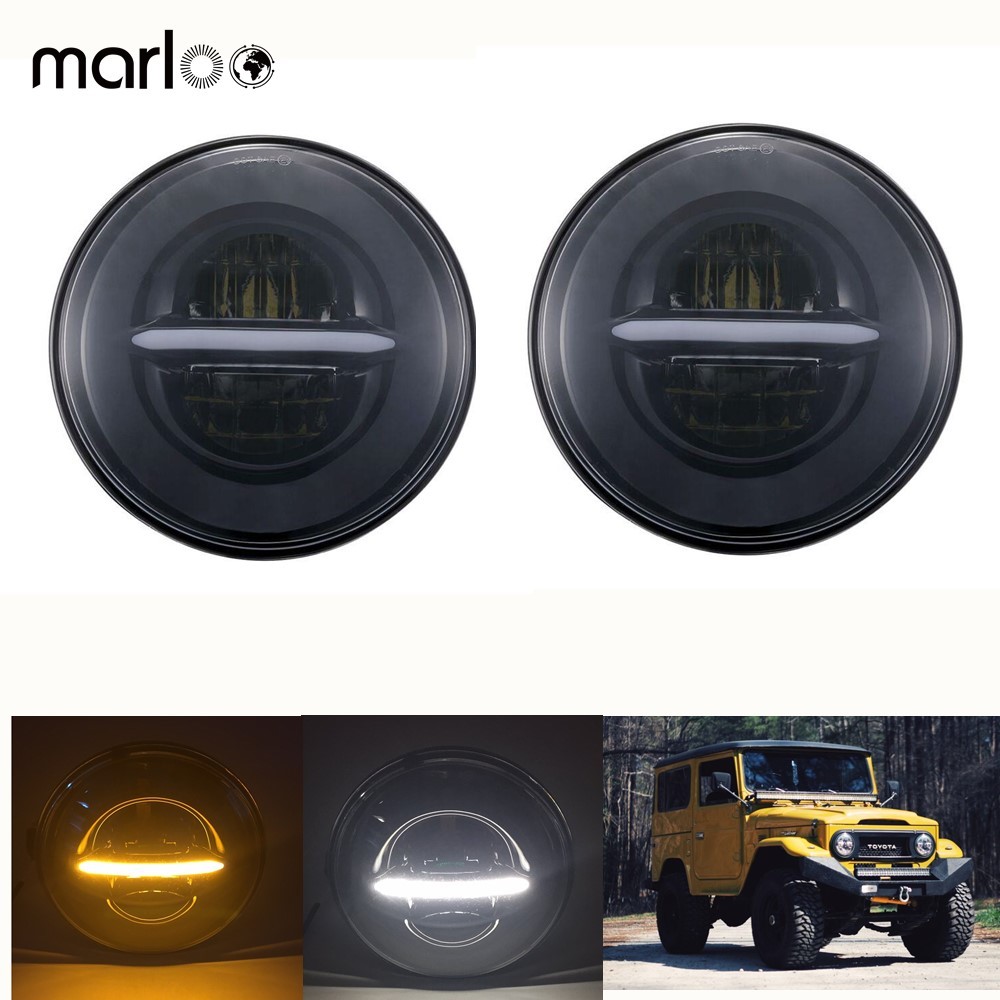 

For Jeep Wrangler JK TJ CJ Hummer Defender 7 Inch LED Headlights For Lada 4x4 Urban White DRL Amber Turn Signal Headlamp