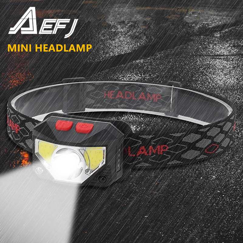 

Mini Rechargeable XP-G2+COB LED Headlamp Body Motion Sensor Headlight Camping red white Head Light Torch Lamp