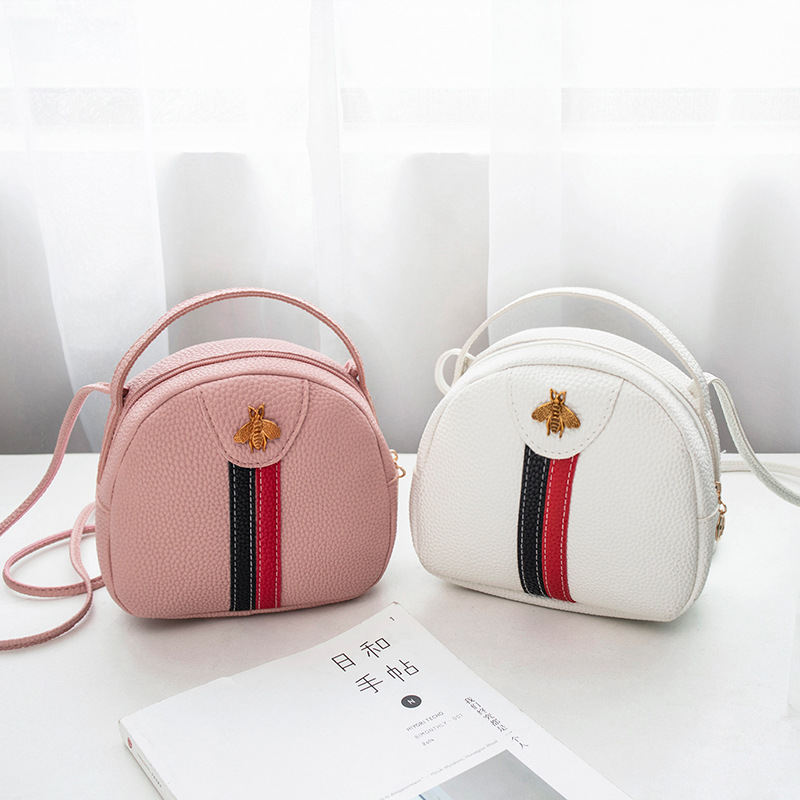 

handbags brand recommended ladies fashion print handbags bee lock shoulder bag high quality commuter bag, Pink