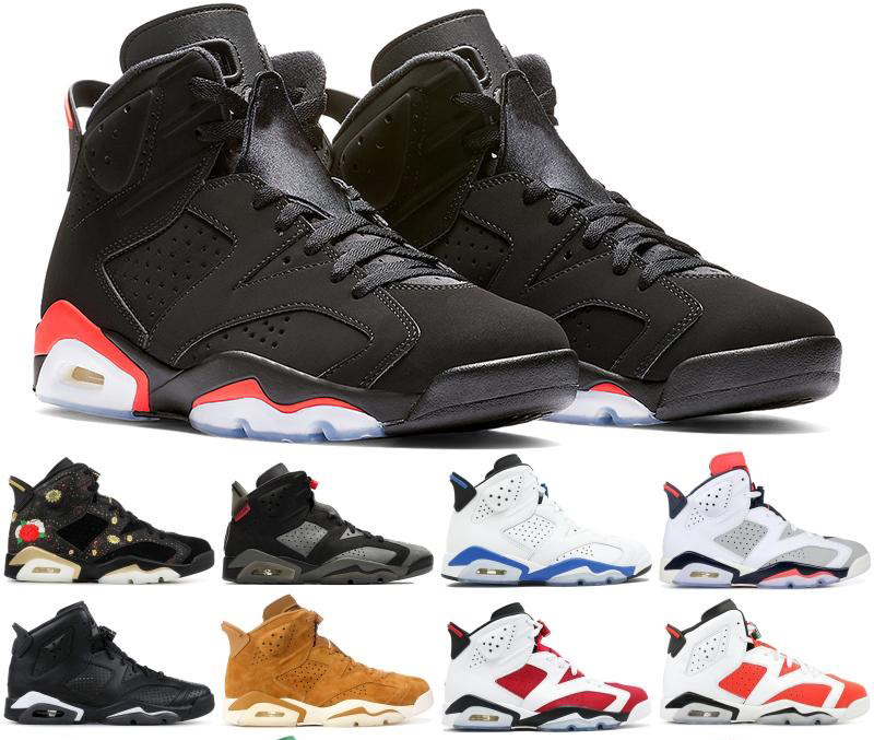 

6s Men Basketball shoes Medium Olive Tinker Black Infrared Cactus Jack Sport Blue Oregon Mens sports sneakers US 7-13