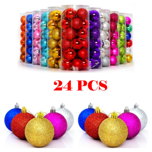 

24Pcs Christmas Tree Xmas Ball Decoration Baubles Party Wedding Ornament Pretty
