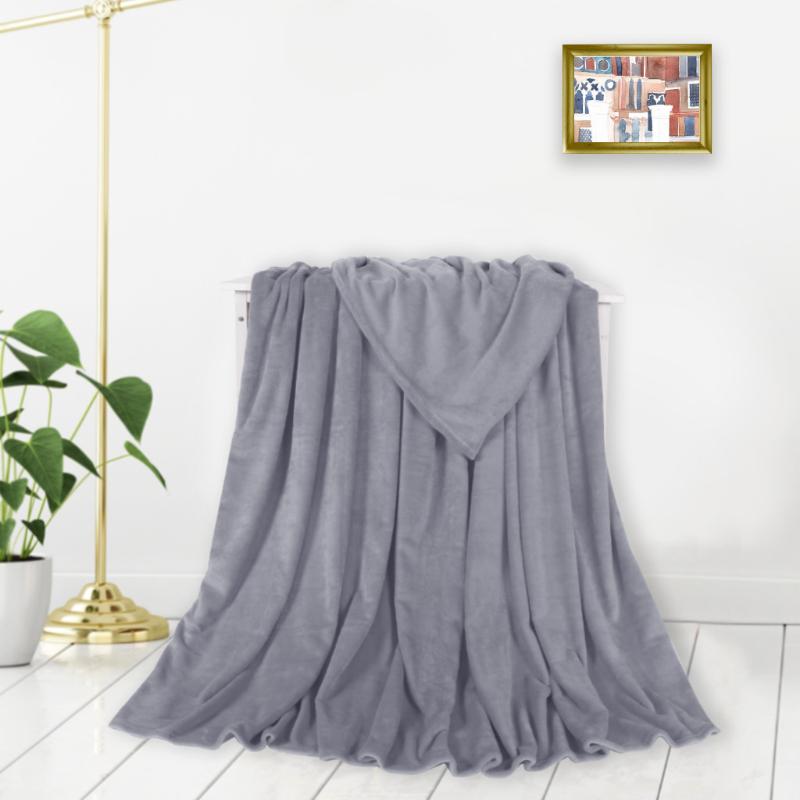 

Solid Soft Living Room Bedroom Air Conditioning Bed Blankets for Sofa Bedding Towel