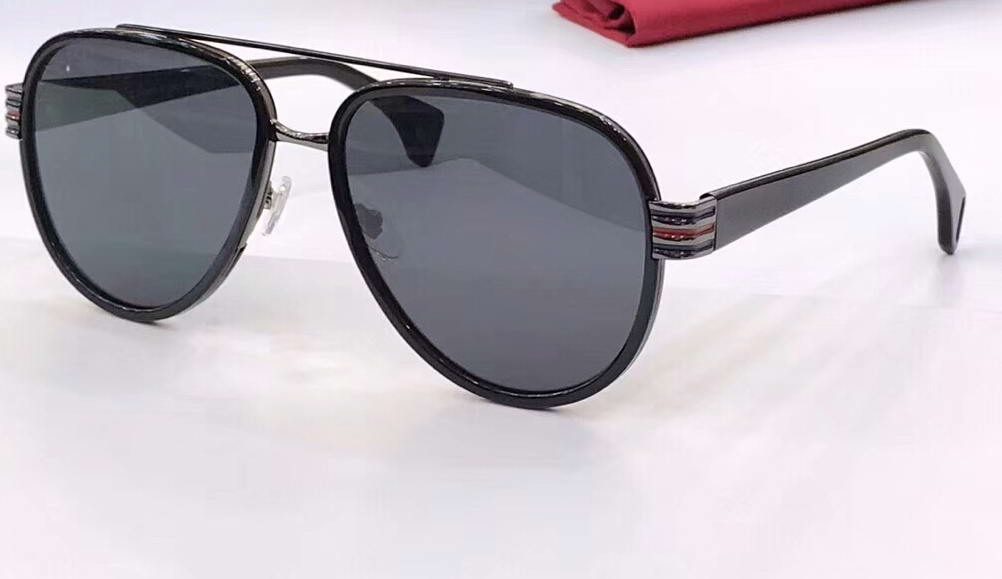 

0447 Black Pilot Sunglasses Sun Glassese Men Sonnenbrille Sunglasses glasses Shades New with box