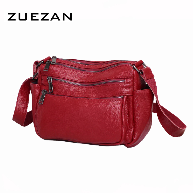 

Many Compartments HOBO Bag, 100% Real Cow Skin,Women's Genuine Leather Shoulder Bag, Cross body Messenger A2528, Black