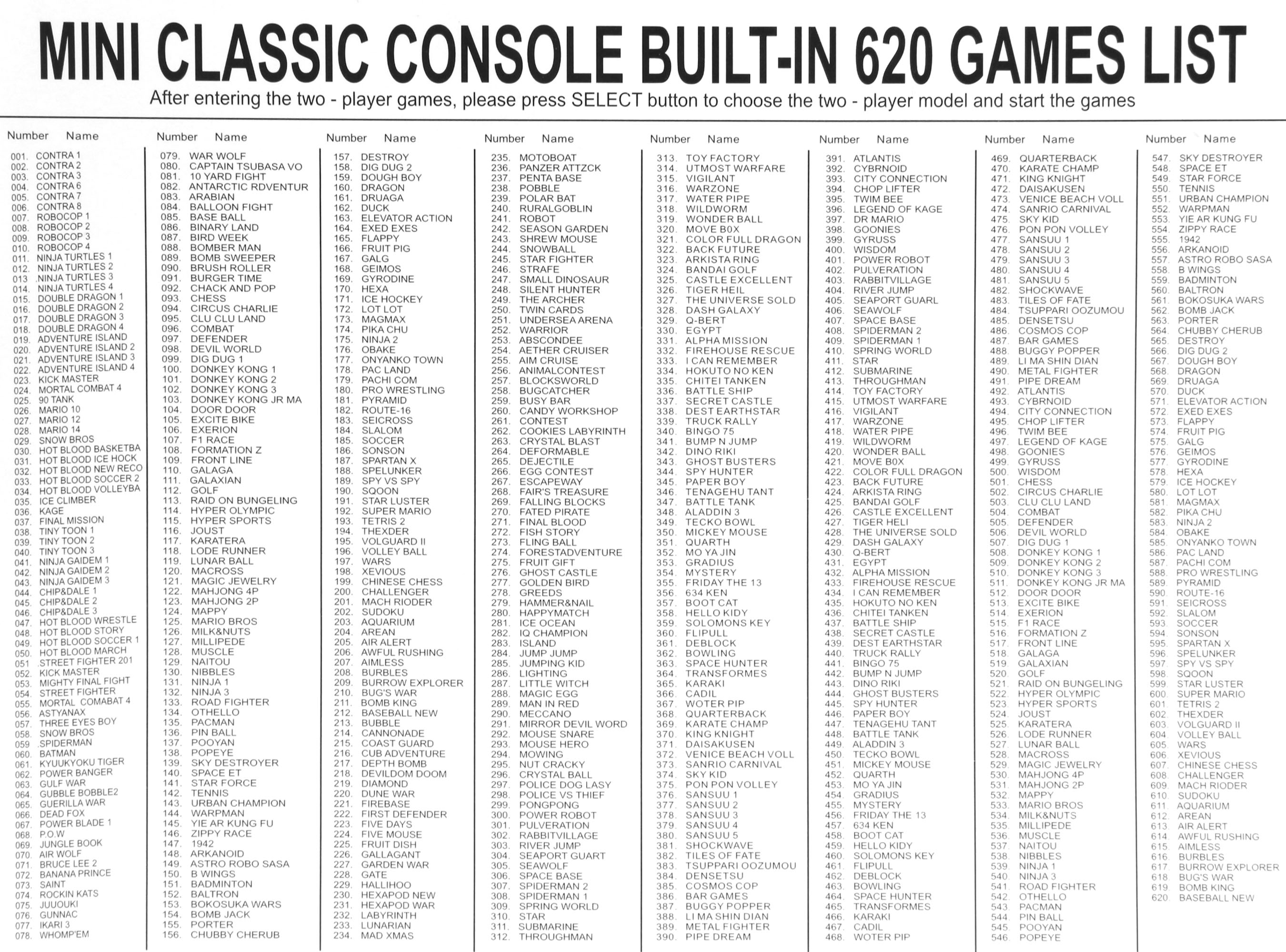 Nintendo classic deals 620 games