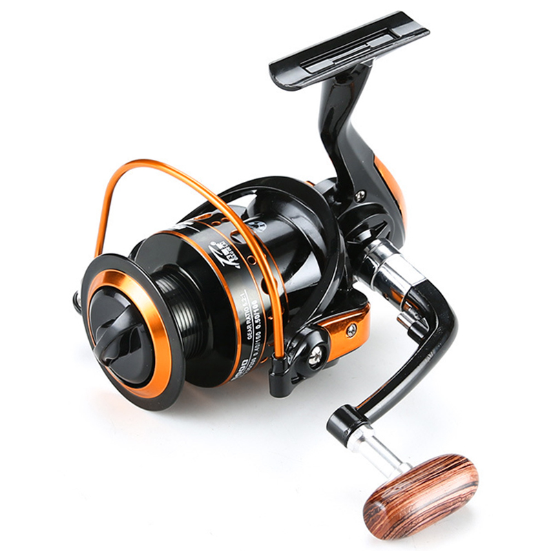 

Folded Rocker Arm Spinning Fishing Reels Wooden Reel Handle 12+1BBS 5.2:1 Gear Ratio Feeder Fishing Saltwater Carp Accessories