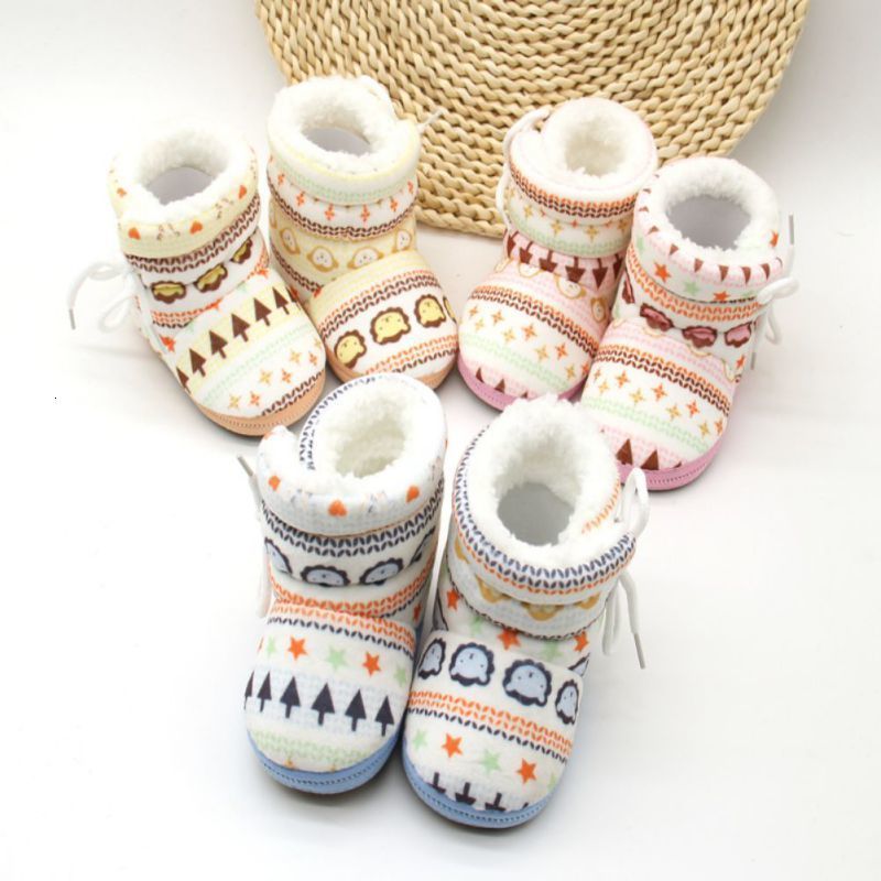 0-12 mois bébé infantile enfant en bas âge nouveau-né enfants chaussures coton rembourré raquettes hiver chaud bottes mélanger couleur en gros 30