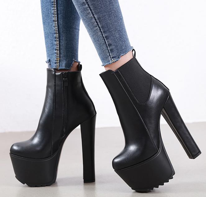 botas de tacon grueso