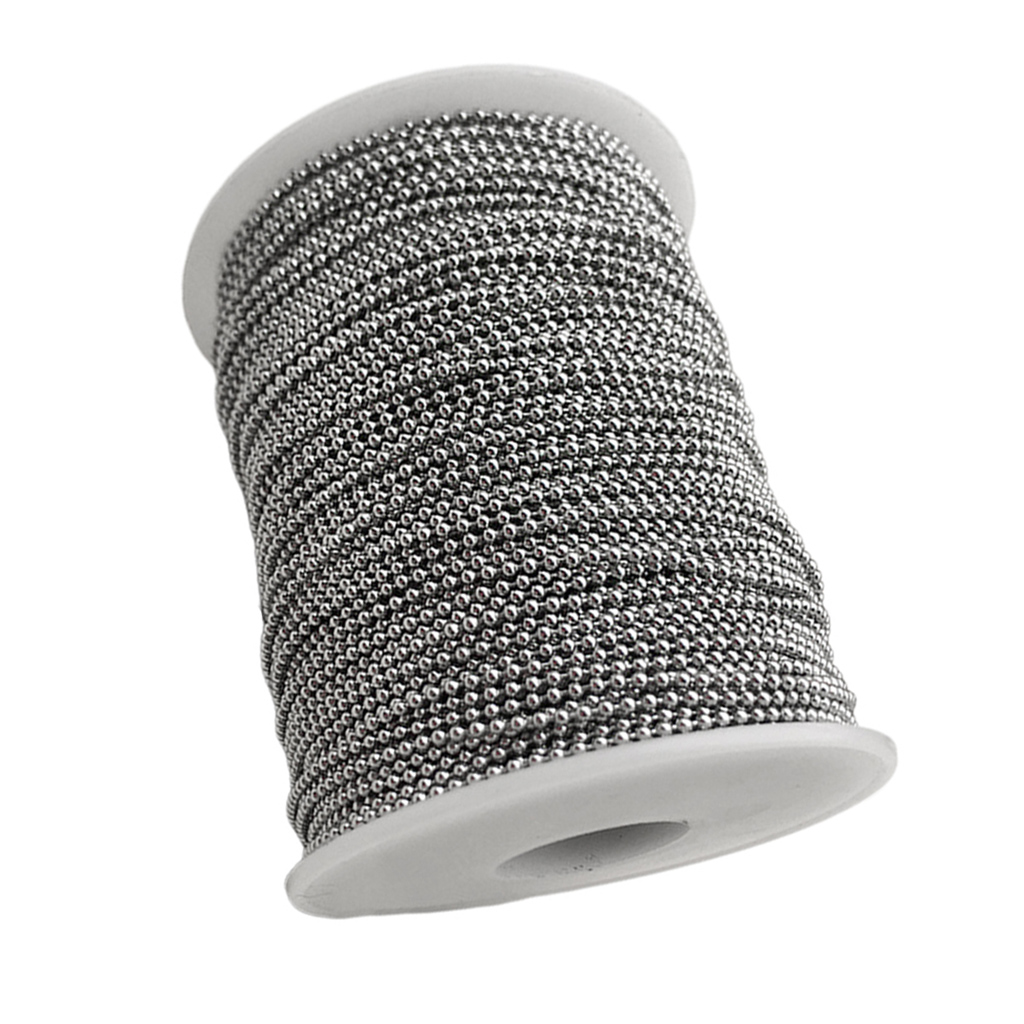 

100 Meters Round Ball Beaded Chain Stainless Steel Jewelry DIY Chain