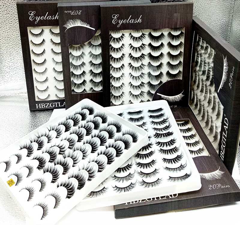 

5/10/20 pairs 8-25mm fake Eyelashes 100% Mink Eyelashes Mink Lashes Natural Dramatic Volume Extension False