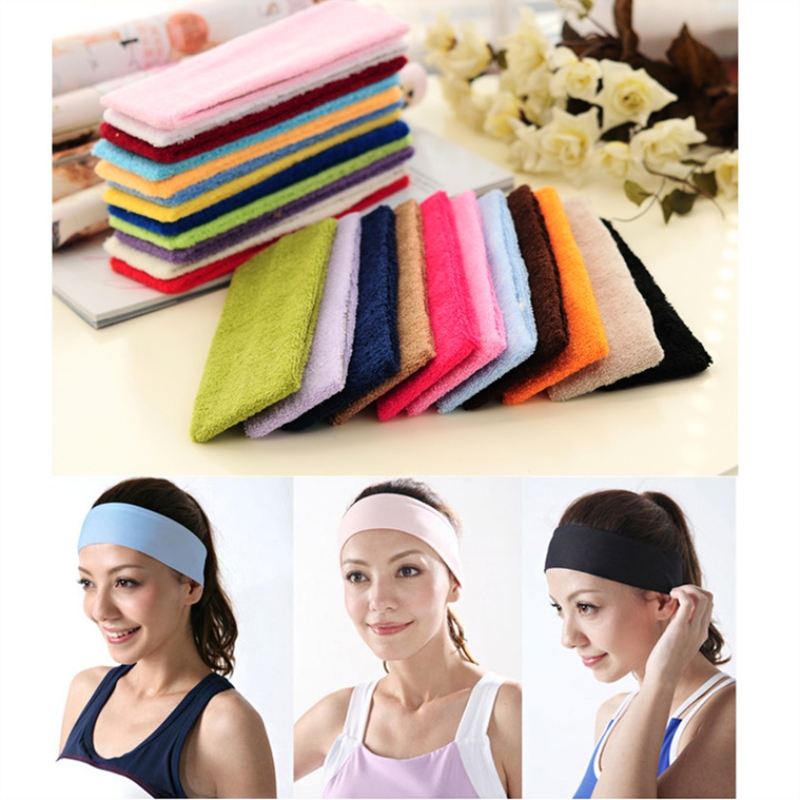 High Quality Yoga Hair Band Sports Elastic Headband hair accessories Sports Yoga Accessories Dance Cycling Wide Headband Elastic Band-image-485265701