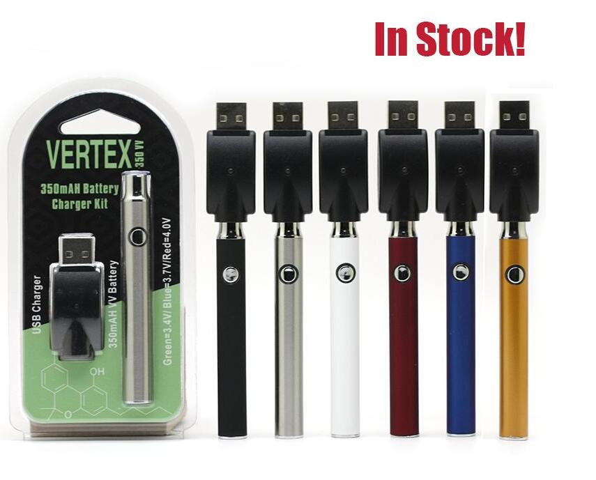 

LO Preheat Battery Starter kit Co2 Oil Vape Variable Voltage 510 Thread Adjustable VV 350Mah E Cigarette Vertex Battery