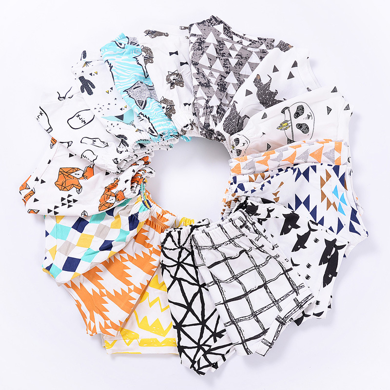 

baby fox lemon lemon printed short pants boys girls leggings toddler cotton shorts embroidered safety pants, Multi-color