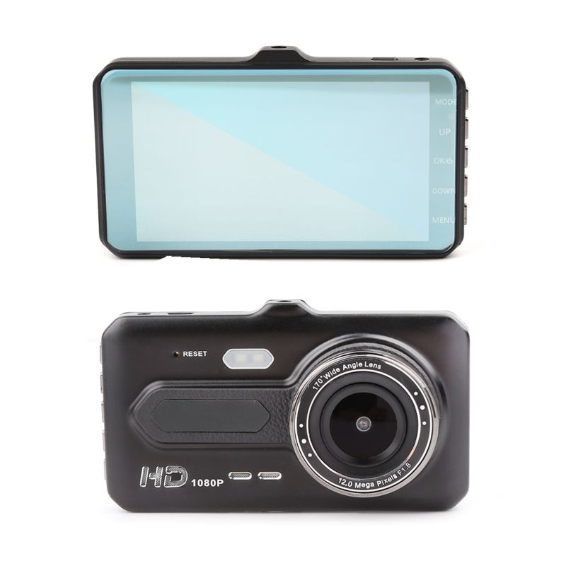 

4 inches car DVR recorder full HD carcam windshield driving video recorder 2Ch dual cams front front 170° rear 120° night vision G-sensor