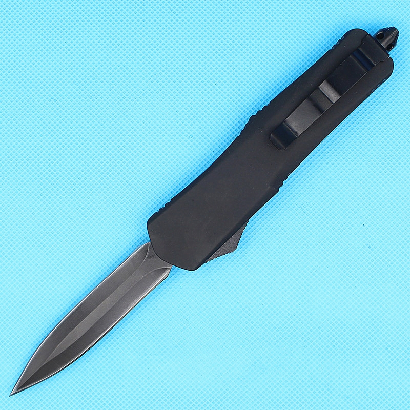 

Top Quality Black A07 Large AUTO Tactical Knife 440C Double Action Black Oxide Spear Point Blade Outdoor Survival Rescue EDC Pocket Knives