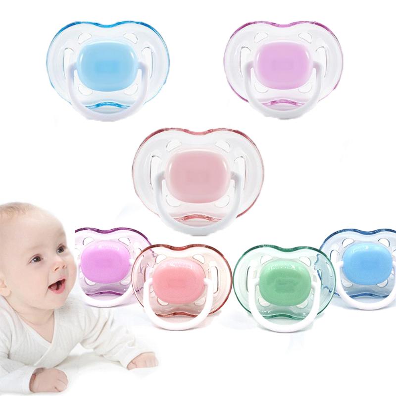 

Baby Silicone Pacifier Soothing Infants Bite Chew Supplies Newborn Comfort Appease Nipple Flat Sleep Soother Pacifiers