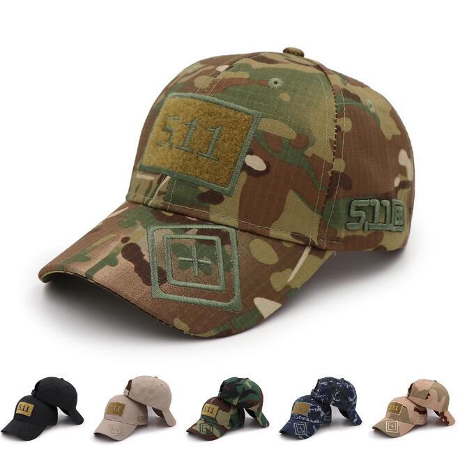 

2020 New bestselling cross-border e-commerce pop hat 5.11 magic stick camouflage baseball cap tactical hat, 511d