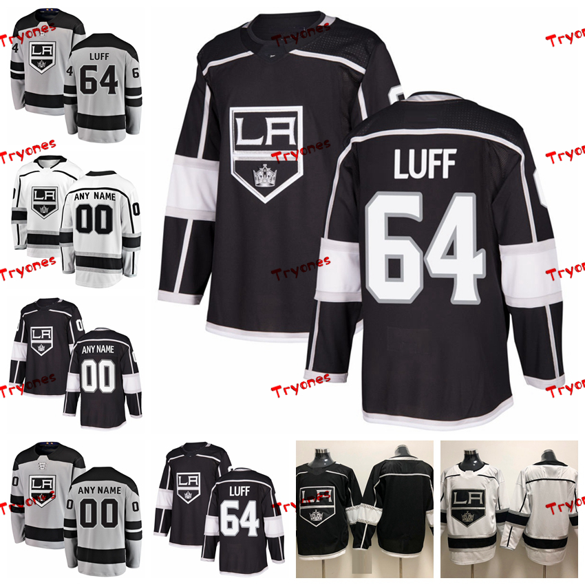 

2019 Customize Matt Luff Los Angeles Kings Stitched Jerseys Custom Alternate Grey Shirts #64 Matt Luff Hockey Jerseys, Custom black