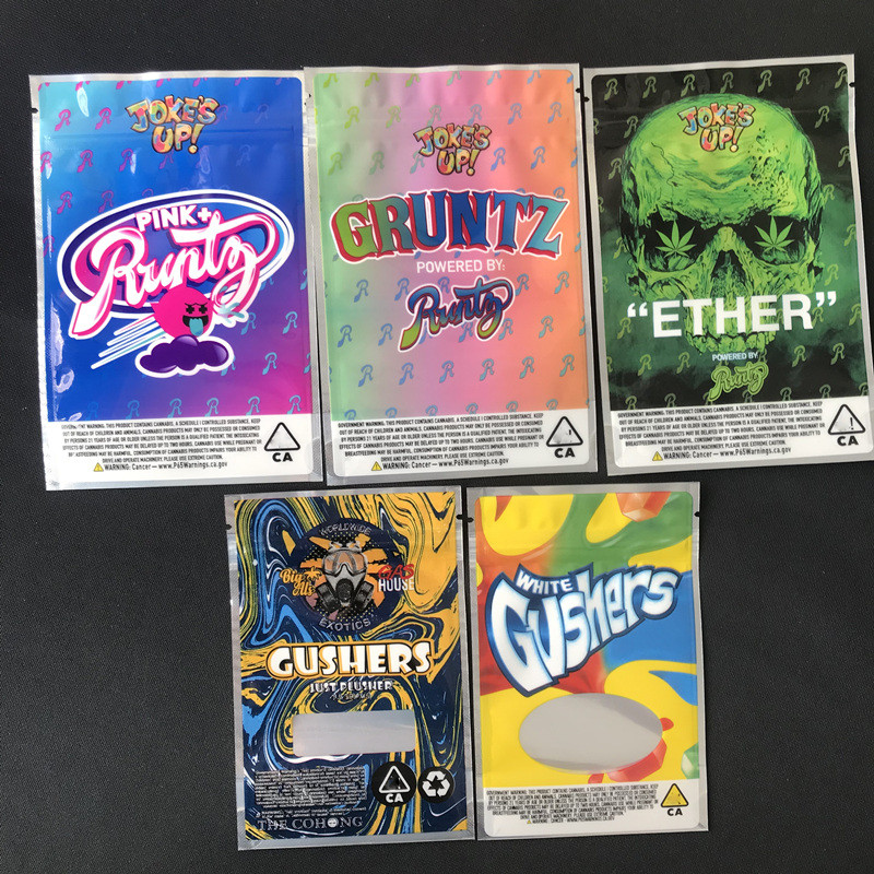 

Hot Joke's UP! Pink Runtz OG White gusher Runtz V Gruntz Pink+ Runts Peach Kobbler Smell Proof Bags 420 Dry Flowers 3.5g