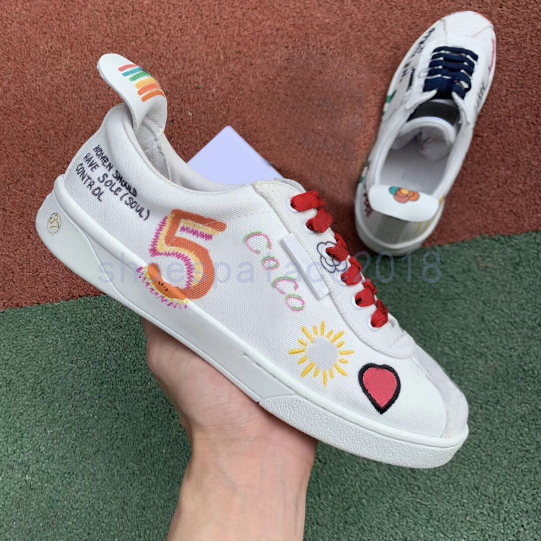 

New Men Women Casual Shoes Canvas White Shoes Summer Hiking Trail Walking nkjhgu Designer Sneakers Shoes Graffiti CoCo Joint Couple Chaussures, Black