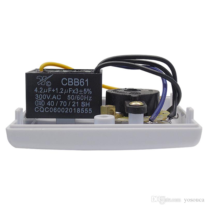 2019 High Quality High Power Ceiling Fan Capacitor 5 Level Speeder Wall Switch 220v 50hz 60hz Motor Speed Controller From Weimall2018 12 07