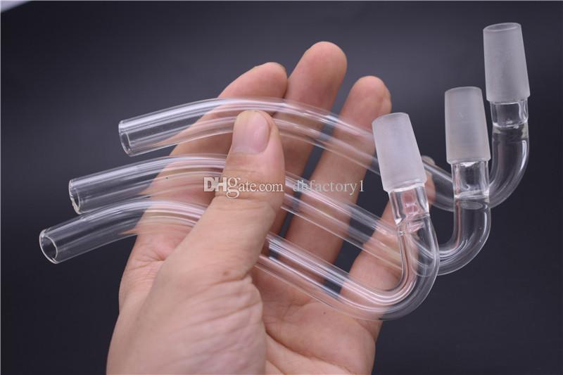 

90Degree 14mm & 18mm Glass Vapor Whip Adapter Male or Female 90 Degree Extreme Q V-Tower Vaporizer Glass Elbow Adapter